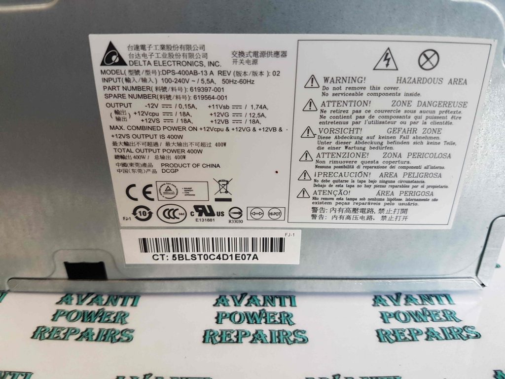 DPS-400AB Power Supply Repair - Avanti Power Repairs
